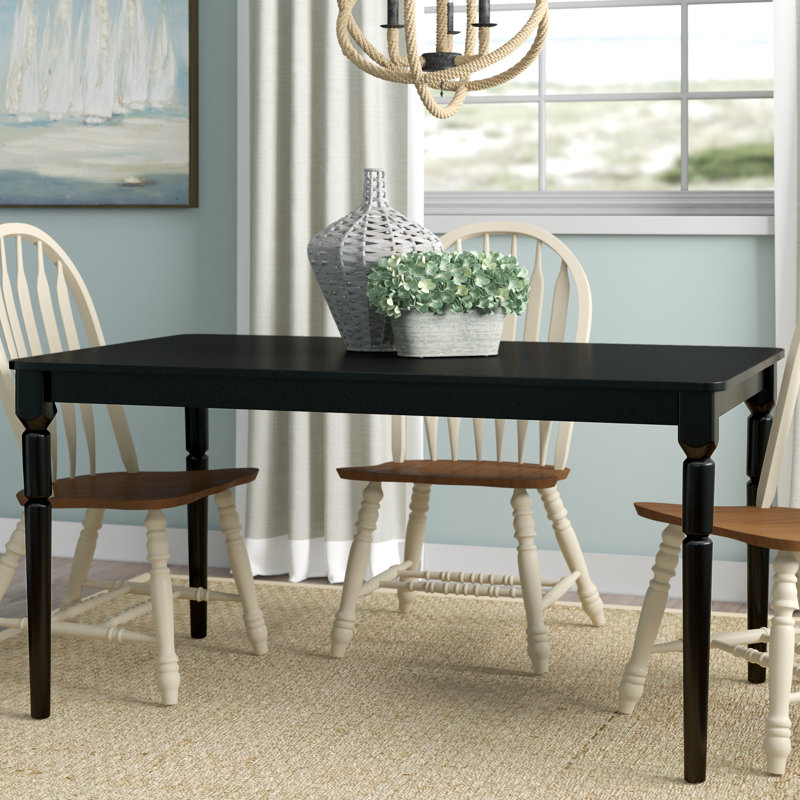 Beachcrest Home Brookwood Rubberwood Solid Wood Dining Table & Reviews
